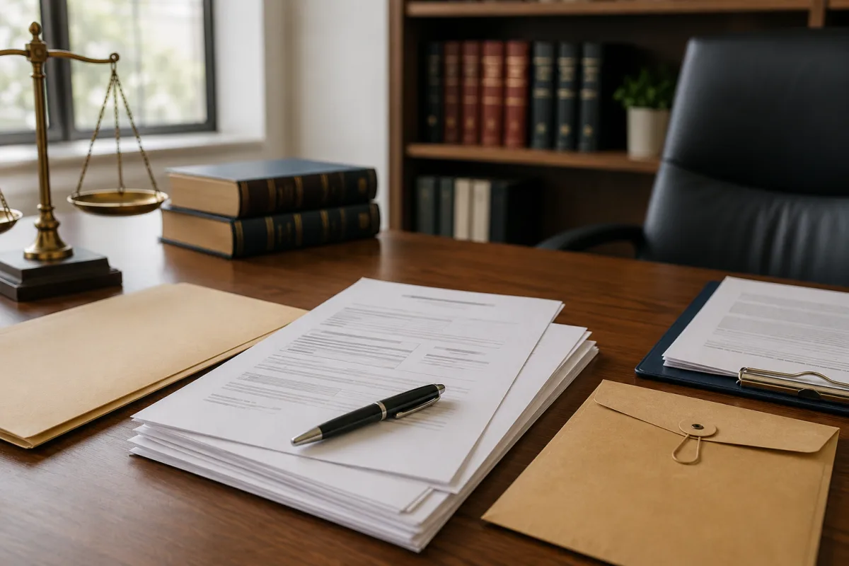 Probate documents beside estate paperwork