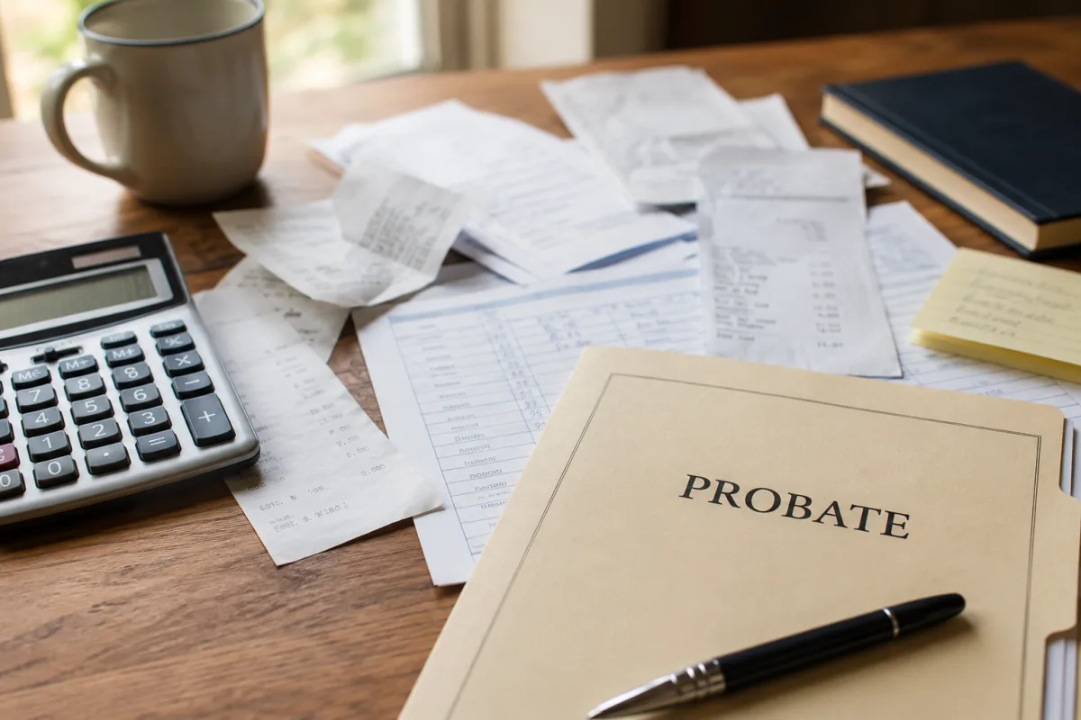 Estate accounting records and calculator