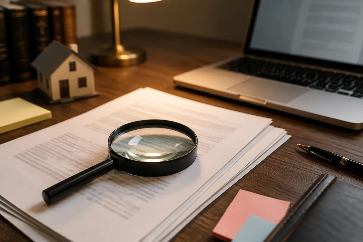 Homeowner reviewing mortgage clause language