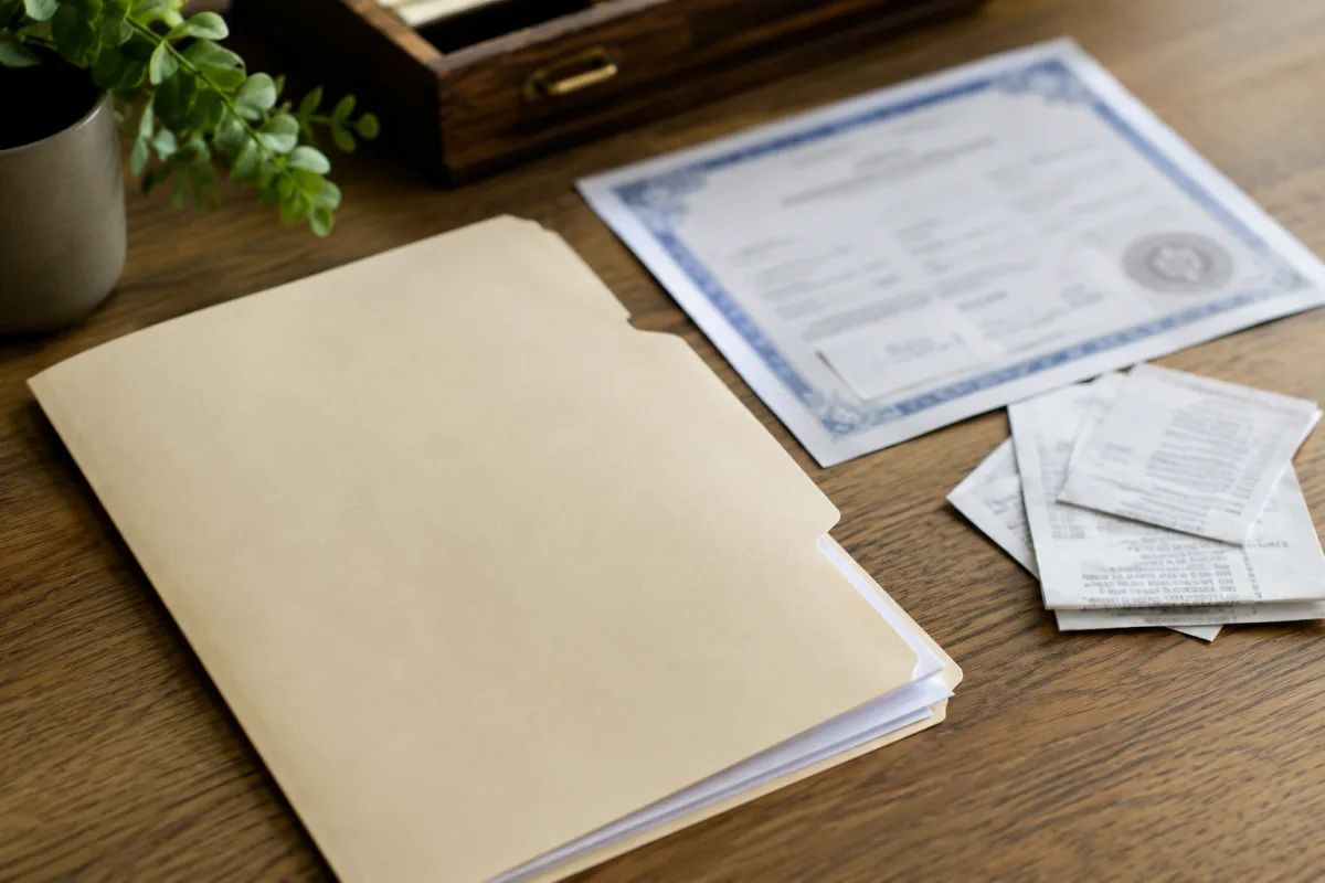 Small estate document folder