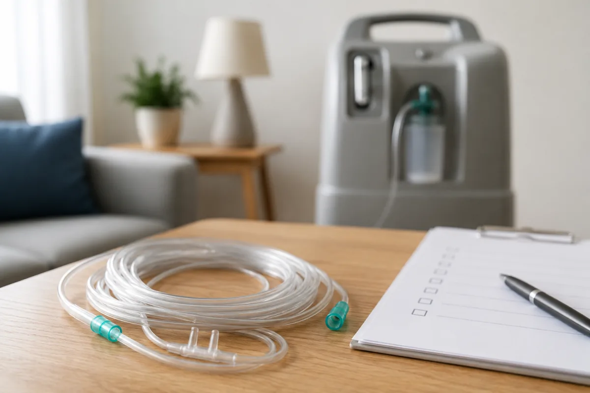 Home oxygen safety setup