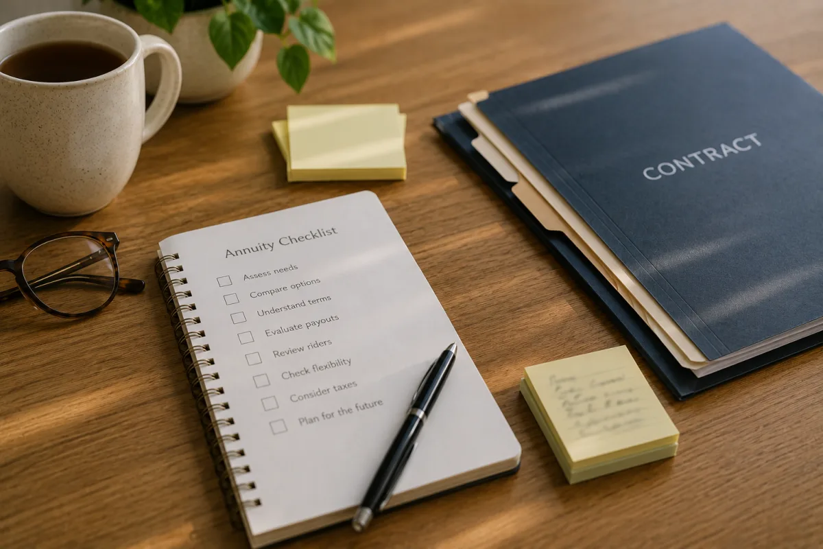 Checklist for comparing annuity contracts