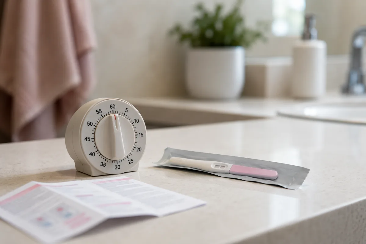 Pregnancy test timing plan