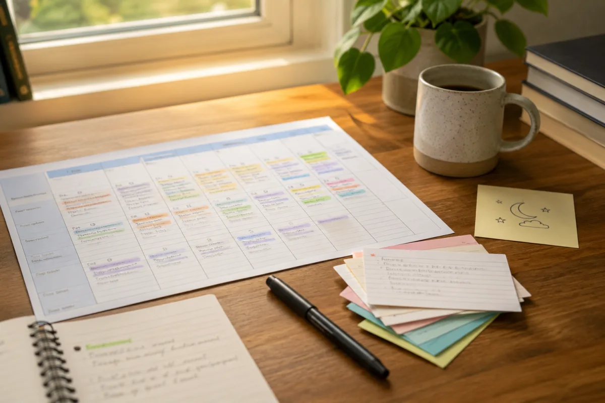 Study plan to reduce memory interference