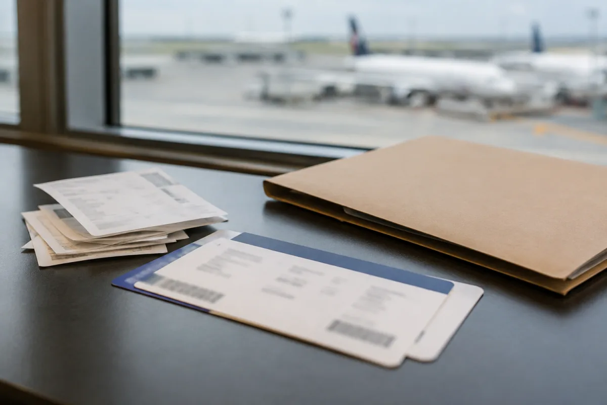 Travel insurance claim documents
