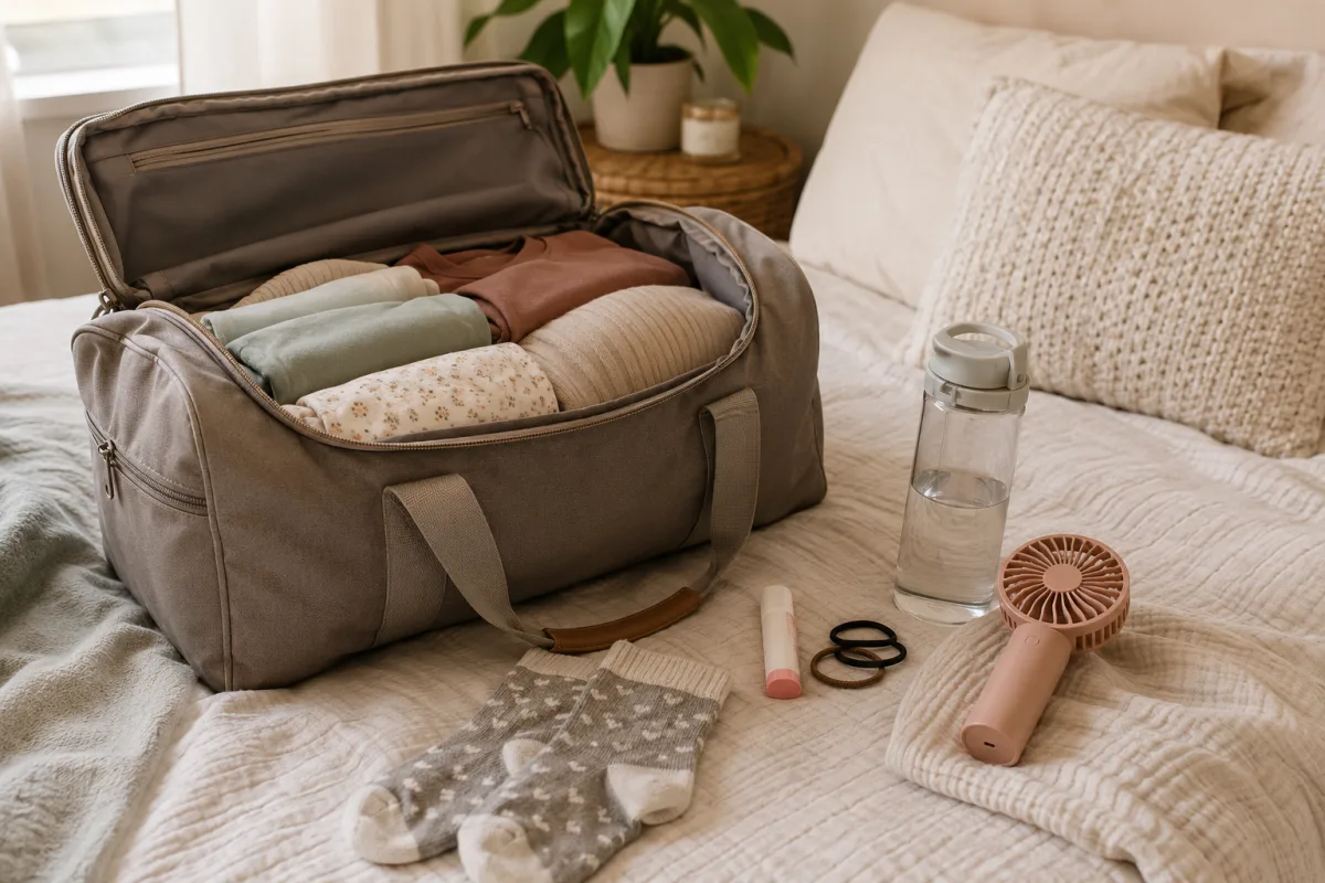 Labor comfort items packed for hospital