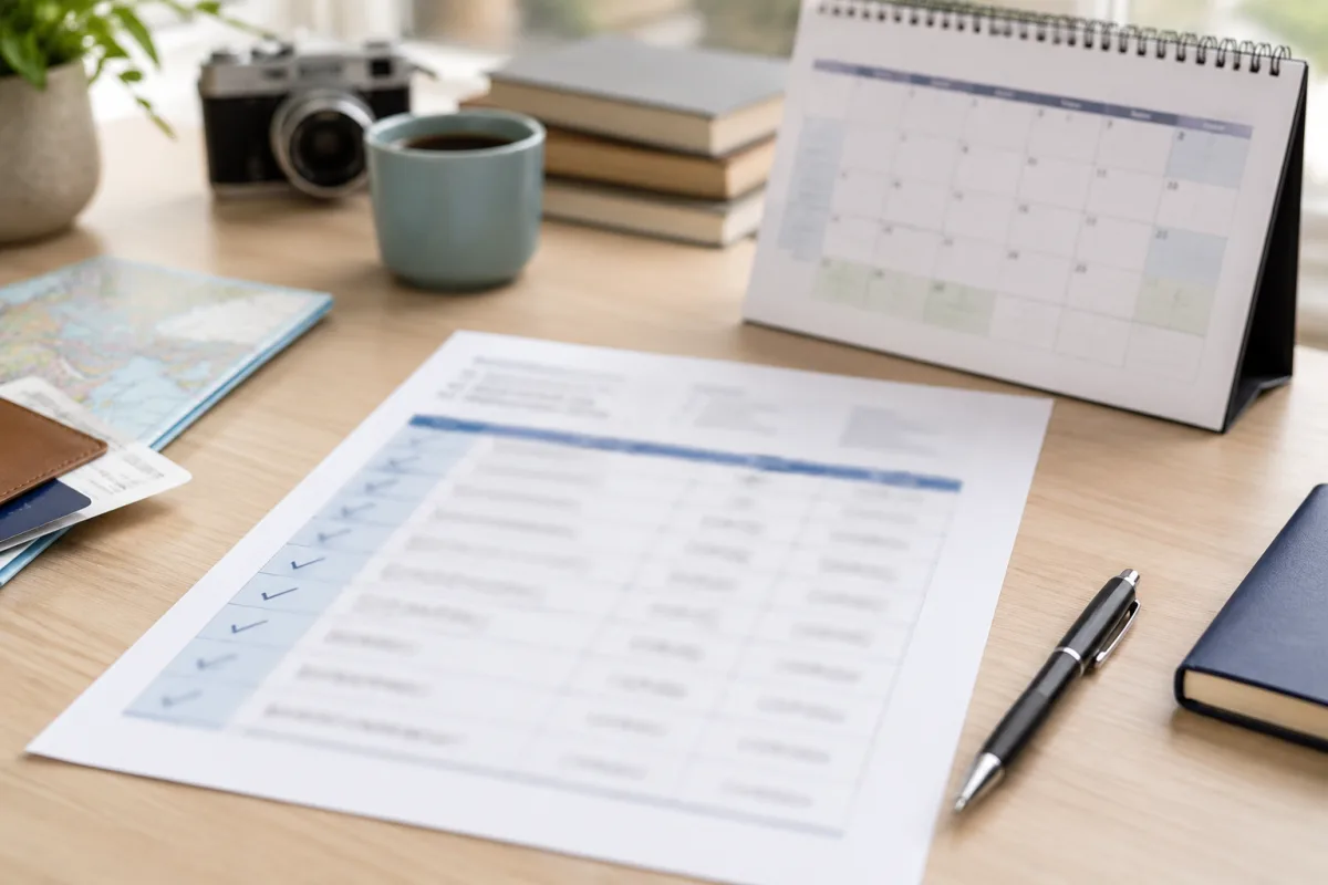 Travel insurance timing checklist