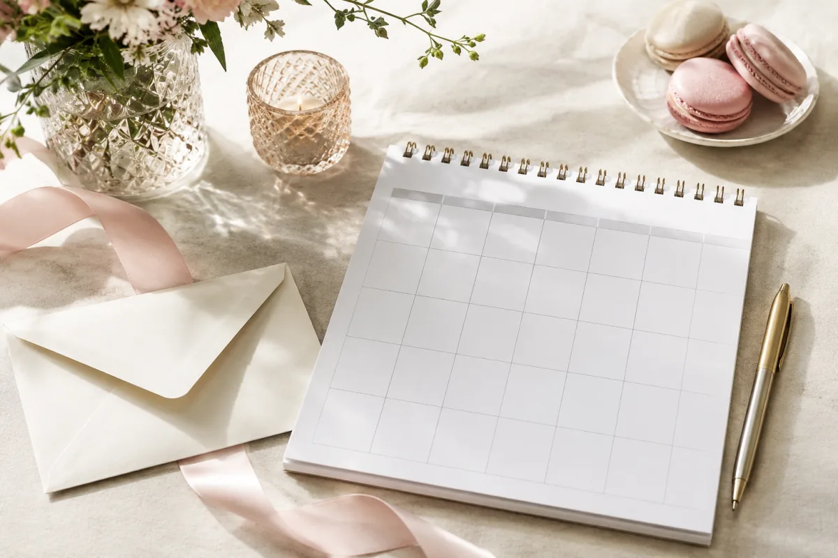 Baby shower calendar planning