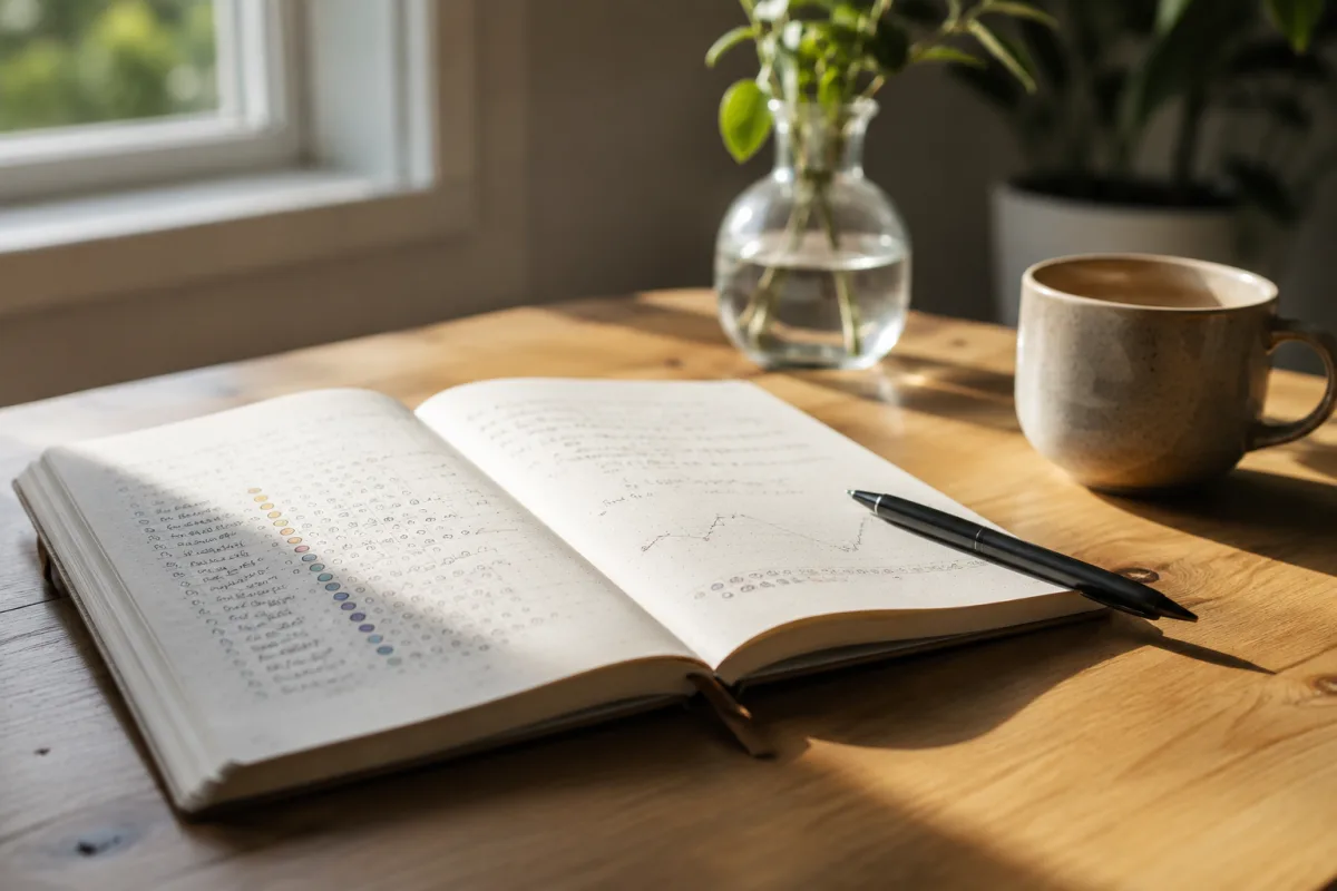 Five minute journal pattern notes