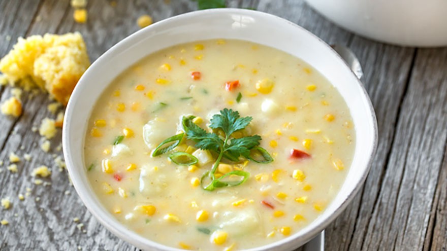 Vegetarian Corn Chowder Soup Recipe