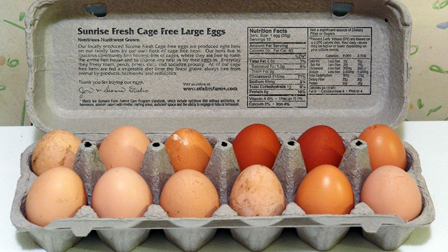 Labels on Chicken Cage-Free
