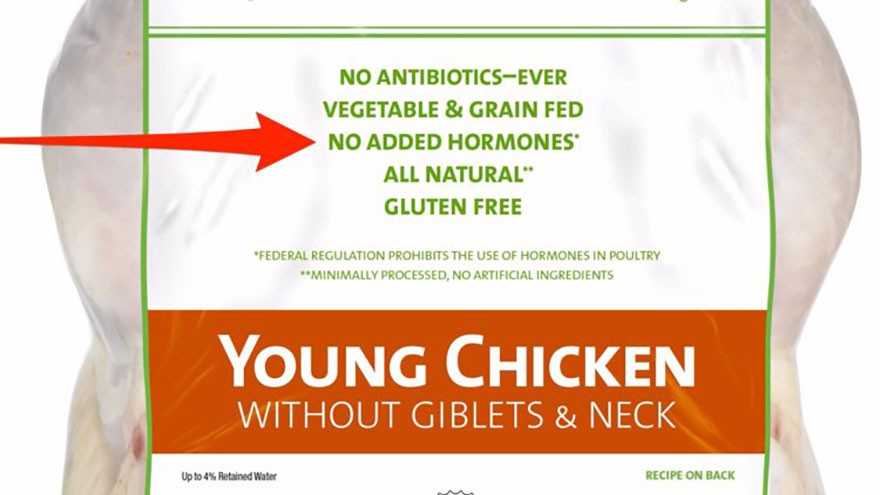 Labels on Chicken No Hormones