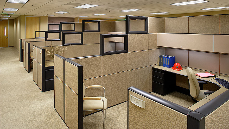 Office Cubicle Space At Work