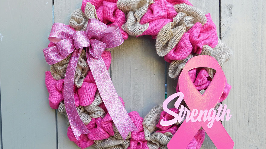Make a Breast Cancer Awareness Wreath